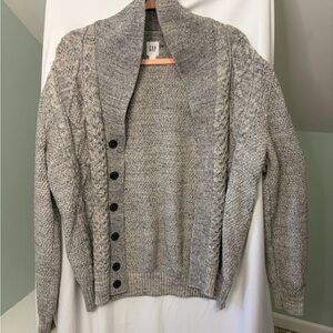 GAP Heather Gray Knit Sweater Womens size Large